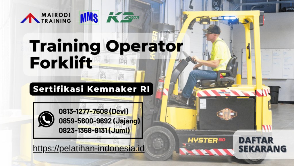 training operator forklift kemnaker di bandung