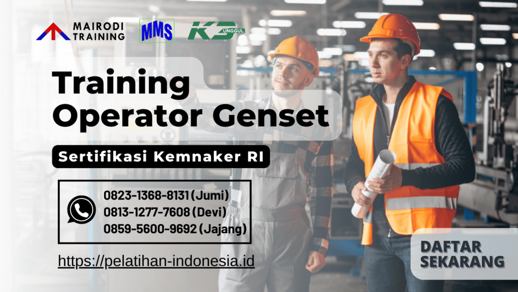 training operator genset kemnaker