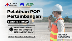 pelatihan pop pertambangan sertifikasi bnsp