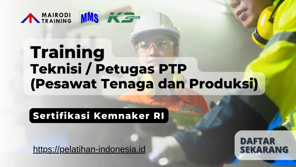 training teknisi ptp sertifikasi kemnaker
