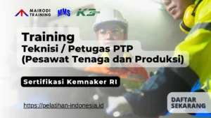 training teknisi ptp sertifikasi kemnaker